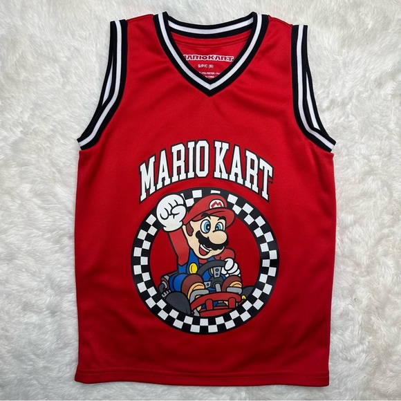 Mario Kart Tank Top Red/Black/White Size 6 - Picture 1 of 16